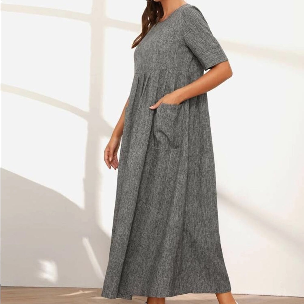 SHEIN pocket front high waist dress